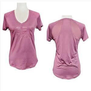 Aeropostale Aero Sport Womens Airy Mesh Logo Activewear T-Shirt Size Small